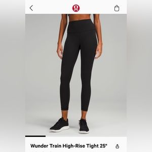Lululemon Wunder Train tight 25” Size 6